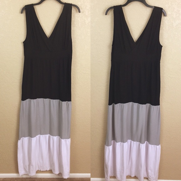 Old Navy Large Maxi Color Block Dress
